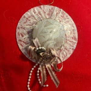 Charming Lace and Ribbon Holiday Ornament